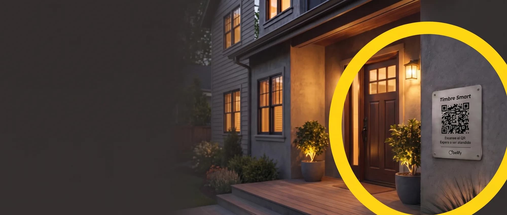 Timbre Smart de Bellify en la entrada de una casa